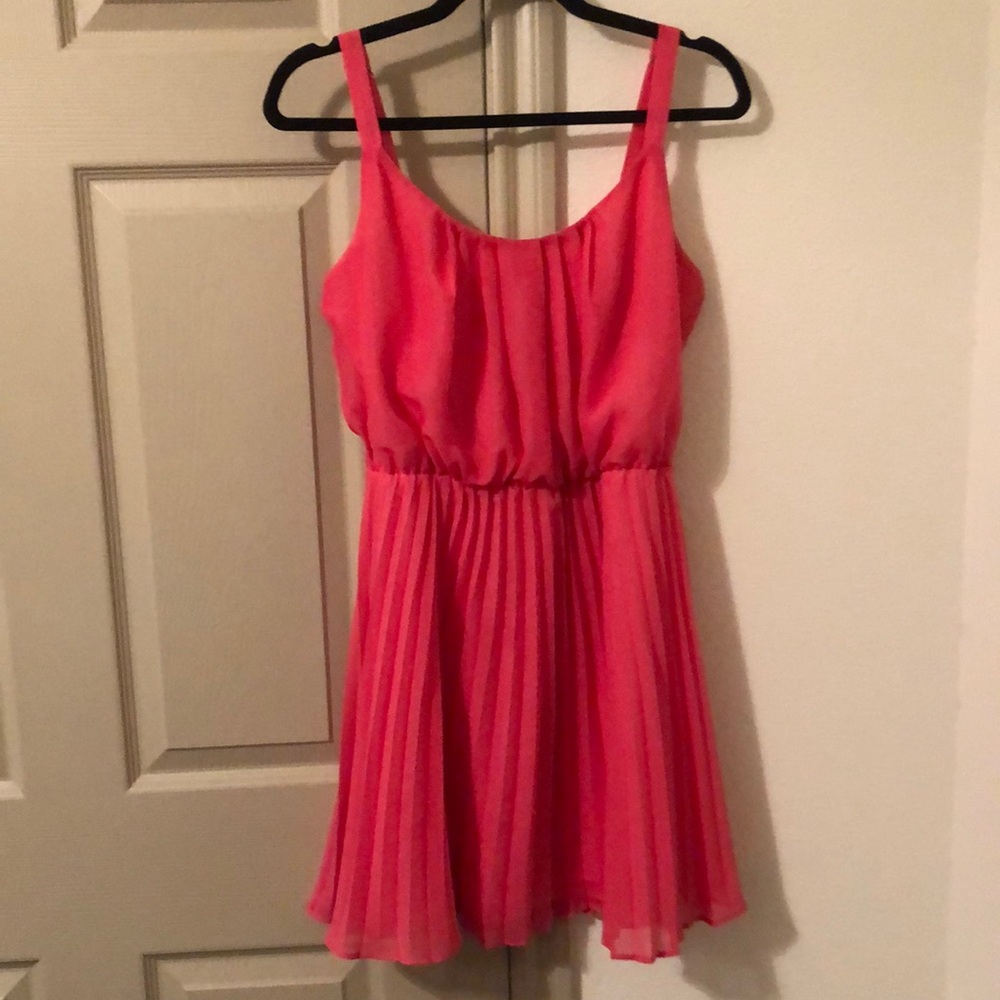 Pink Pleated Dress